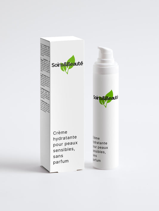 Crème hydratante pour peaux sensibles, sans parfum